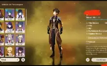 conta genshin ar 46+ hutao c1, zhongli, yelan e raiden 