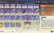 Genshin AR 55 7 itens 5* tiro 30 do garantido