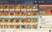 Genshin AR 55 7 itens 5* tiro 30 do garantido