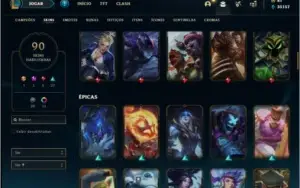 Conta prata 4 MONO SUP com TODOS os champs e 90 skins