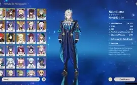 Genshin Impact - Ar53 , 7 Personagens T5 E 4 Armas T5