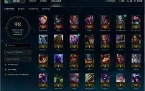 CONTA UNRANKED 45 CHAMPS - 6 SKINS