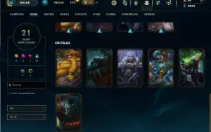 Unranked com 65 Champs e 21 Skins