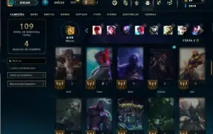 Unranked com 65 Champs e 21 Skins