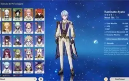 AR50 AYATO+AYAKA+VENTI+YAE MIKO+DILUC (5 PERSONAGENS 5*)