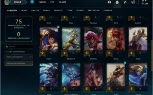Conta bronze 3 com 26 champs e 11 skins