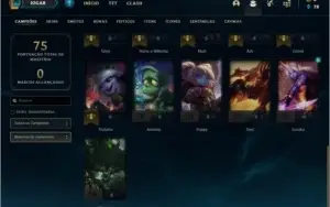 Conta bronze 3 com 26 champs e 11 skins