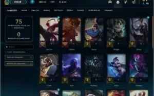 Conta bronze 3 com 26 champs e 11 skins