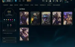 Ouro 4 com 110 Champs e 66 Skins +1 Prestigio +6 Vitoriosas