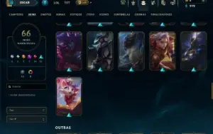 Ouro 4 com 110 Champs e 66 Skins +1 Prestigio +6 Vitoriosas