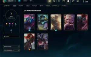 Conta Unranked com 51 Champs e 7 Skins + 1 Fragmento