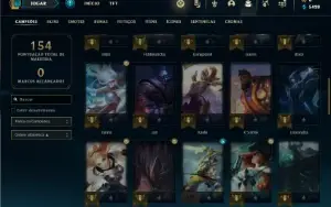 Conta Unranked com 51 Champs e 7 Skins + 1 Fragmento