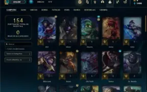 Conta Unranked com 51 Champs e 7 Skins + 1 Fragmento