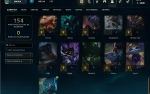 Conta Unranked com 51 Champs e 7 Skins + 1 Fragmento