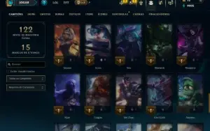Bronze 3 com 65 Champs e 17 Skins