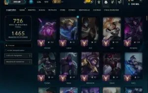 Unranked com TODOS os Champs e 255 Skins ( ADC / SUP / JG )