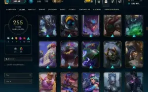 Unranked com TODOS os Champs e 255 Skins ( ADC / SUP / JG )