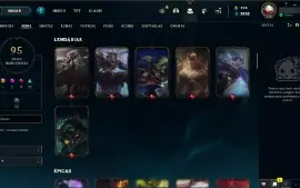 conta de lol com 95 skins