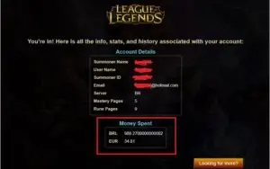 Conta League of Legends