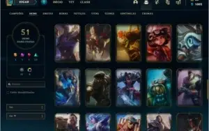 Conta ouro 4 com 51 skins e 66 champs