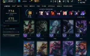 Ouro 3 com TODOS os champs e 215 Skins ( MID / TOP / JG )