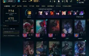 Ouro 3 com TODOS os champs e 215 Skins ( MID / TOP / JG )