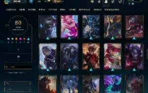Unranked com 120 Champs e 80 Skins