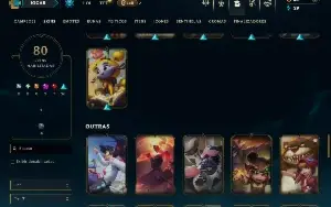Unranked com 120 Champs e 80 Skins