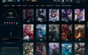 Unranked com 120 Champs e 80 Skins