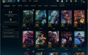 Ouro 2, 36 champs, 4 skins, level 41