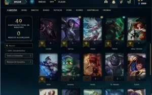 Conta ouro 4 com 28 Champs e 8 Skins