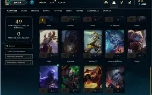 Conta ouro 4 com 28 Champs e 8 Skins