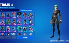Conta Fortnite com várias skins.