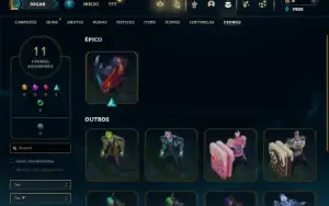 Unranked com 40 Champs e 29 Skins ( ADC / SUP ) ex Bronze