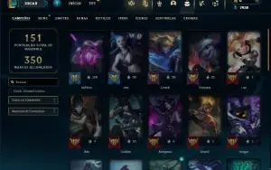 Unranked com 40 Champs e 29 Skins ( ADC / SUP ) ex Bronze