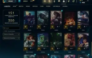 Unranked com 40 Champs e 29 Skins ( ADC / SUP ) ex Bronze