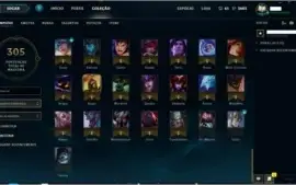 Conta League of Legends - 121 Campeões - Ouro 4