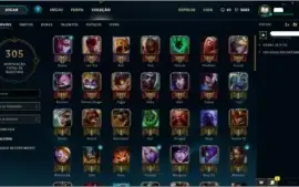 Conta League of Legends - 121 Campeões - Ouro 4