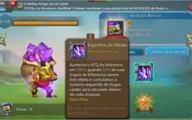 Poder 880M - 27M Tropas- 1M GEMAS - 400M de kills
