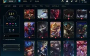 Conta ouro 4 com TODOS os champs e 746 skins +52 Cromas