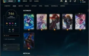 Conta ouro 4 com TODOS os champs e 746 skins +52 Cromas