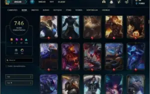 Conta ouro 4 com TODOS os champs e 746 skins +52 Cromas