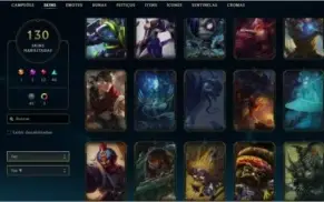 Conta Plat 3 127 champ 130skins
