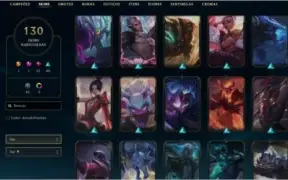 Conta Plat 3 127 champ 130skins