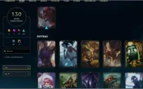 Conta Plat 3 127 champ 130skins