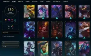 Conta Plat 3 127 champ 130skins