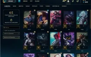 Conta platina 1 com 28 Champs e 5 Skins + 18 Fragmentos