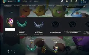 Conta platina 1 com 28 Champs e 5 Skins + 18 Fragmentos