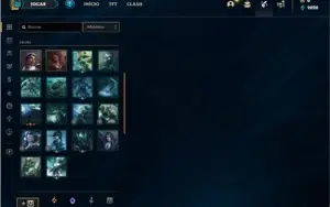 Conta platina 1 com 28 Champs e 5 Skins + 18 Fragmentos