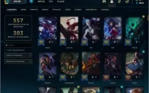 Conta Unranked com 107 skins e TODOS os champs